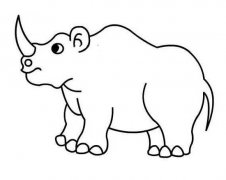 少儿犀牛简笔画图片