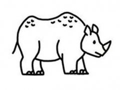 小学生犀牛简笔画图片