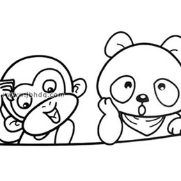 猴子和大熊猫
