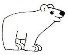 小清新北极熊简笔画图片