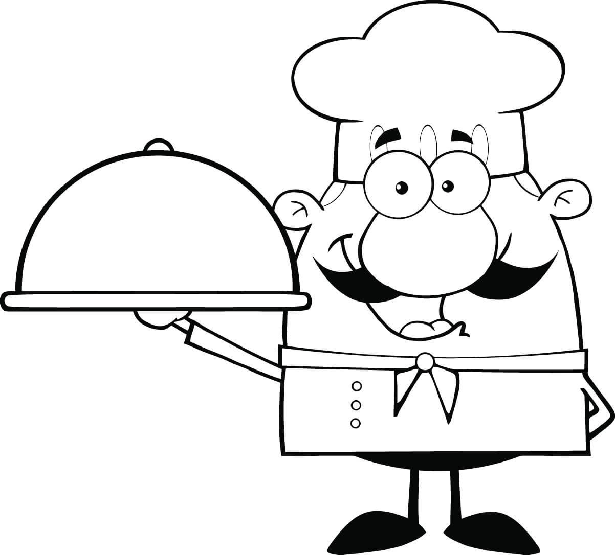 厨师简笔插画设计图__卡通设计_广告设计_设计图库_昵图网nipic.com