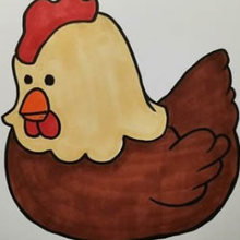 怎么画胖嘟嘟的母鸡