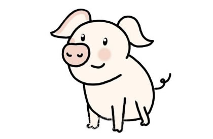 胖胖的小猪简笔画