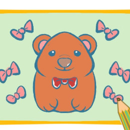 胖胖的棕熊简笔画