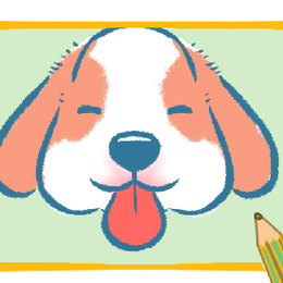 吐舌头的狗狗简笔画