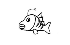 灯笼鱼如何画最简单 来学灯笼鱼简笔画画法