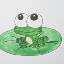 如何畫可愛的彩色青蛙簡筆畫(青蛙簡筆畫)