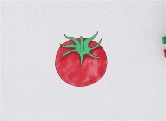 西紅柿簡筆畫圖片