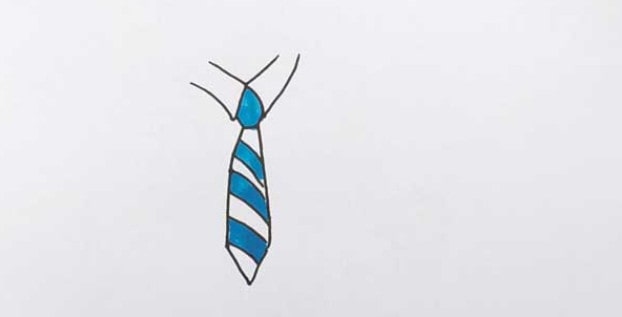 如何簡單地畫領帶簡筆畫？