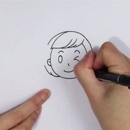 简单漂亮的短发妈妈如何画简单的笔画