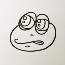 可爱的青蛙简单的笔画