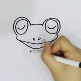 青蛙简笔画儿童绘画步骤