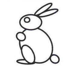 幼儿画兔子简笔画过程简略
