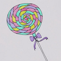 棒棒糖简笔画怎样画过程带色彩