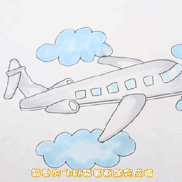 一架简略的飞机简笔画图片 飞机的画法