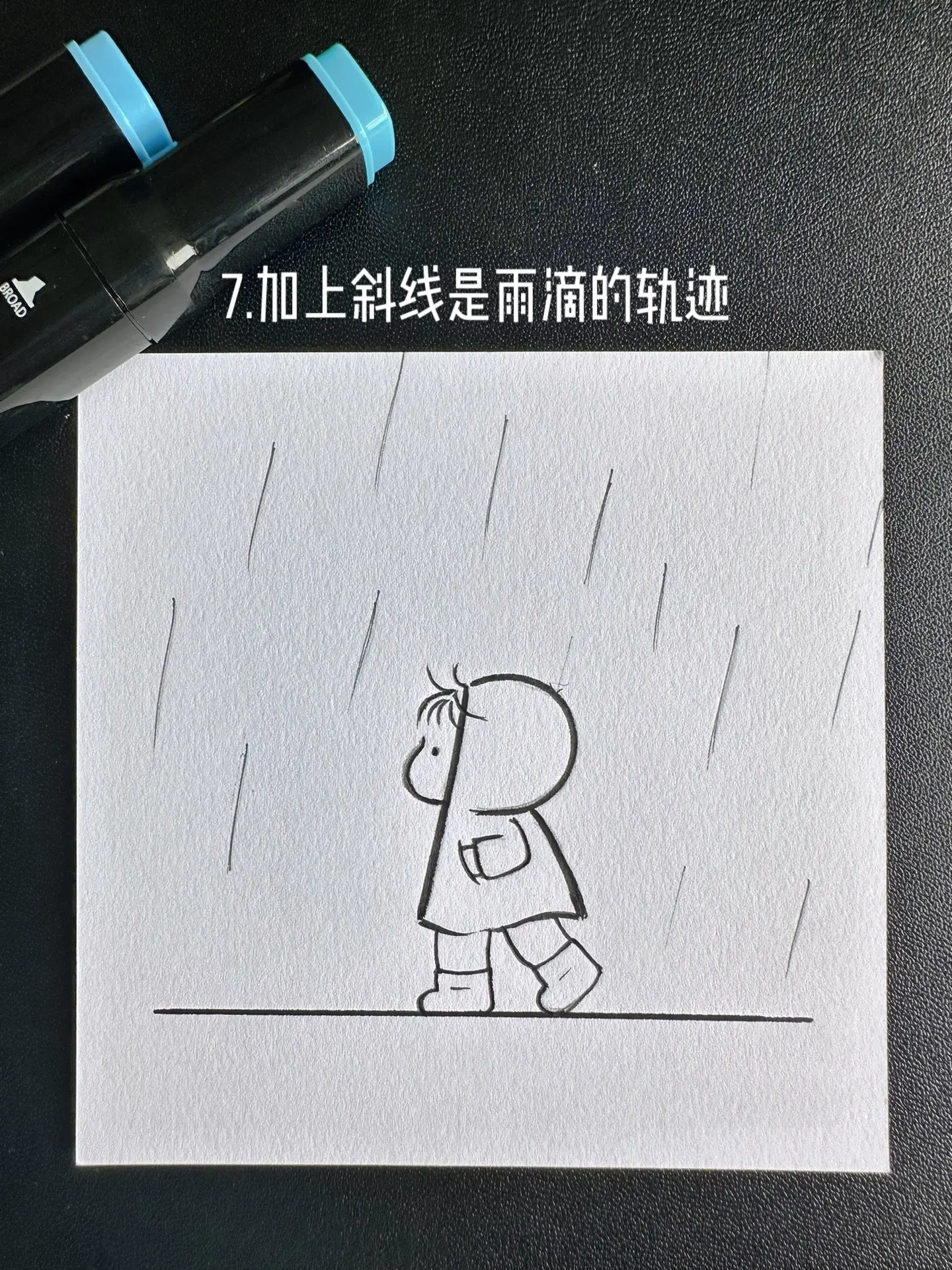 小清新简笔画手绘卡通手绘云朵下雨图片素材-编号32393510-图行天下