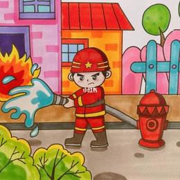 消防人員卡通簡筆畫 消防人員卡通簡筆畫五顏六色