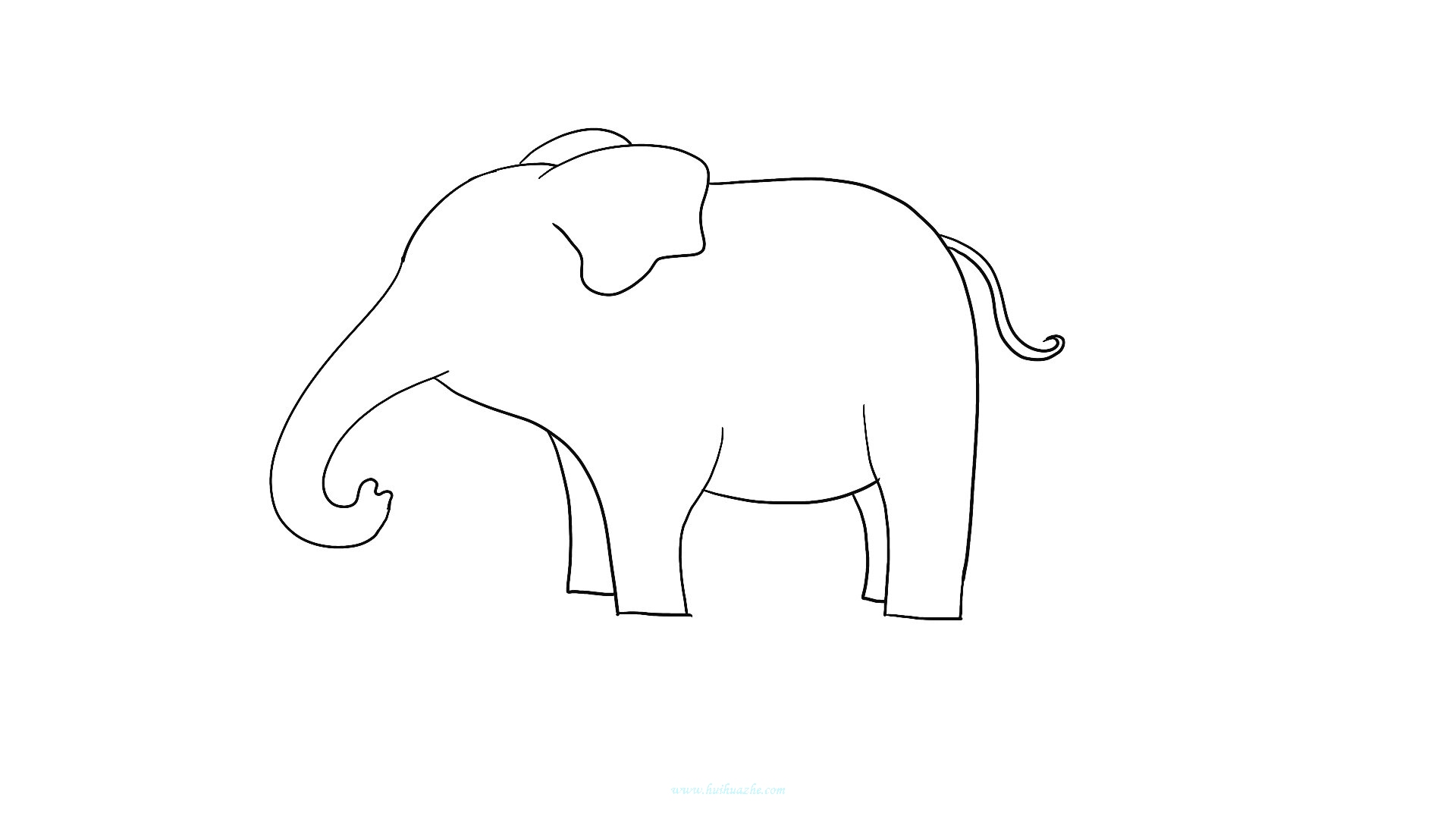 少儿漂亮简笔画 实用简笔画大象的画法步骤图（高中生学画画专业有什么好处） - 有点网 - 好手艺