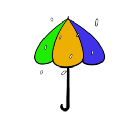 三色雨傘簡筆畫簡單畫法 三色雨傘簡筆畫怎么畫