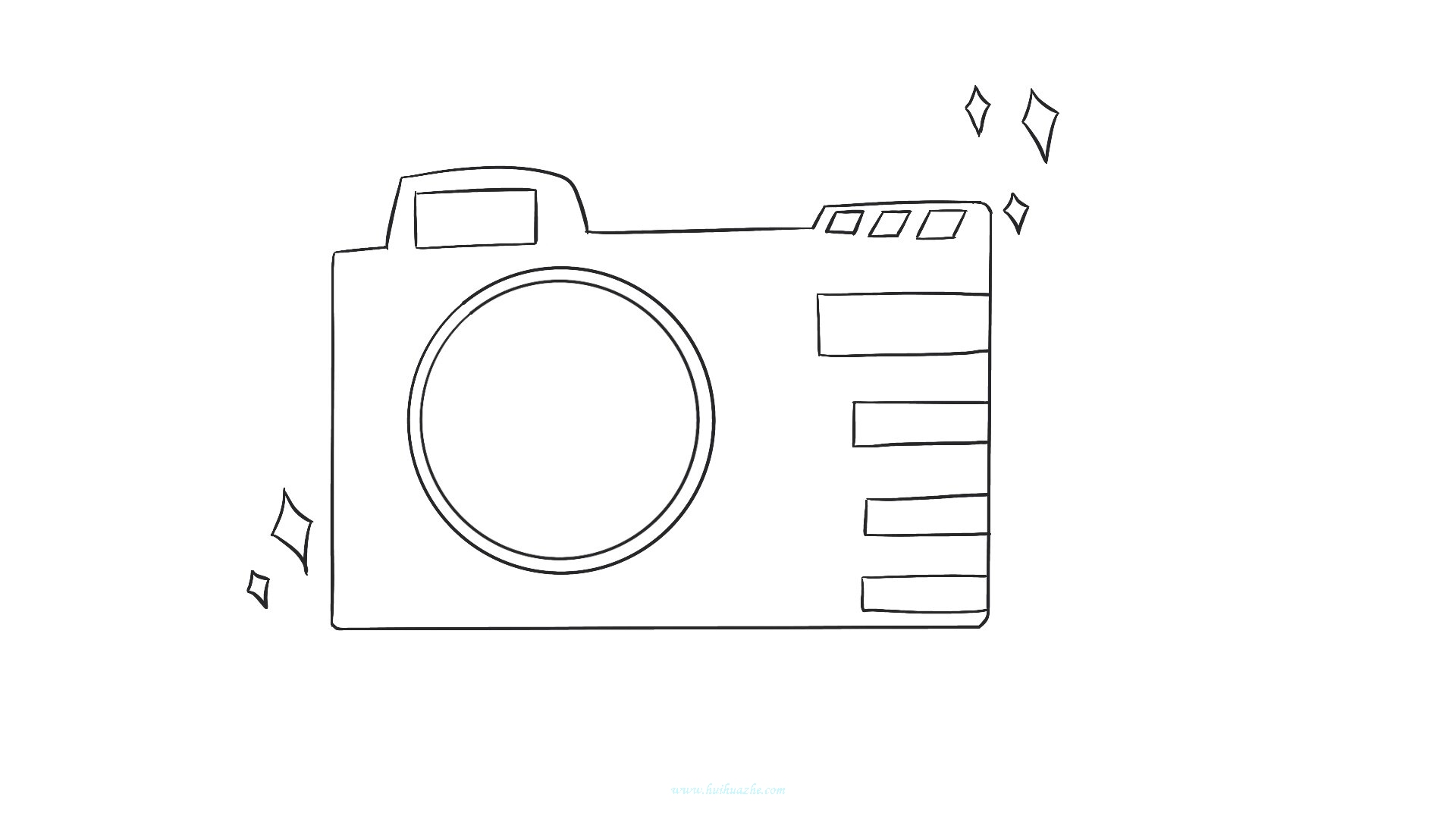 卡通手绘简笔画相机照相机图片素材免费下载 - 觅知网