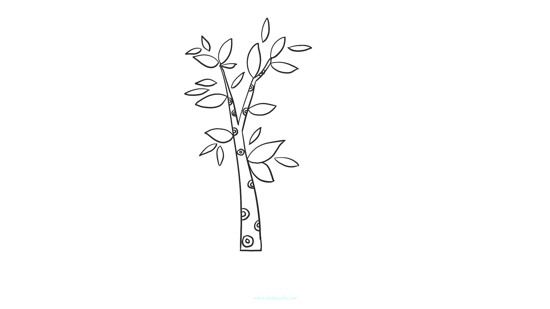 春天大树简笔画画法图片步骤（少儿学习画画） - 有点网 - 好手艺