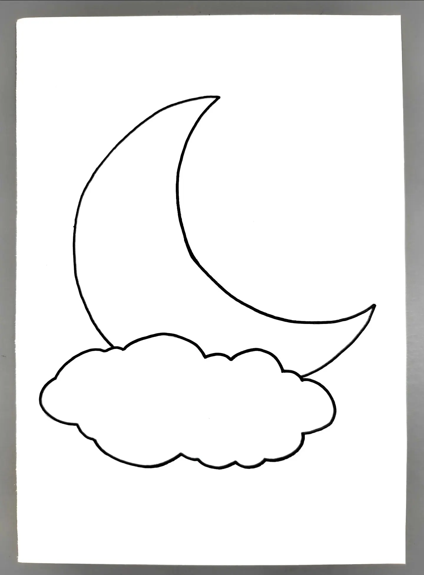 少儿4～6岁画画 可爱简笔画月亮怎么画图解教程💛巧艺网