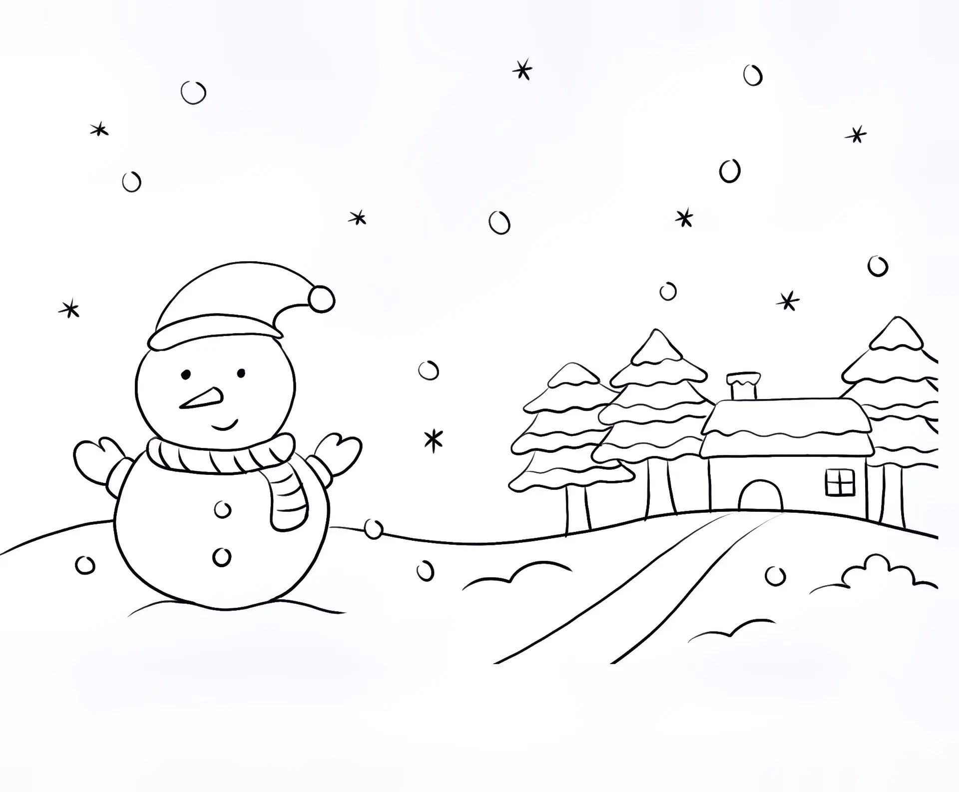 可爱的圣诞雪人简笔画画法图片步骤（笔的世界儿童画） - 有点网 - 好手艺