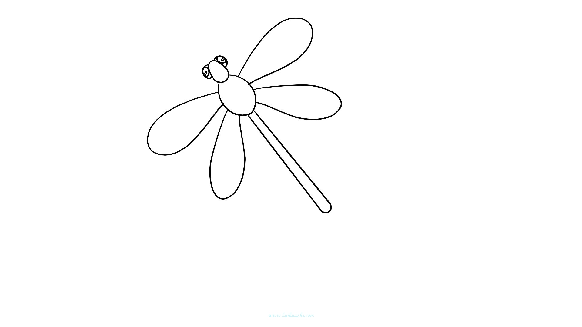 蜻蜓简笔画，30秒就能学会，超简单哦！-度小视