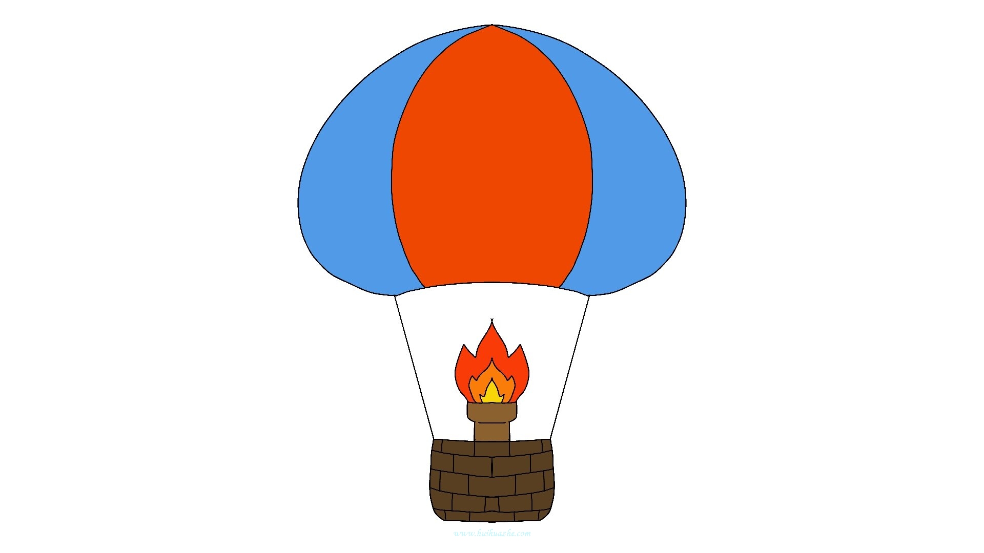 热气球的简笔画画法图片步骤（学画画的过程） - 有点网 - 好手艺