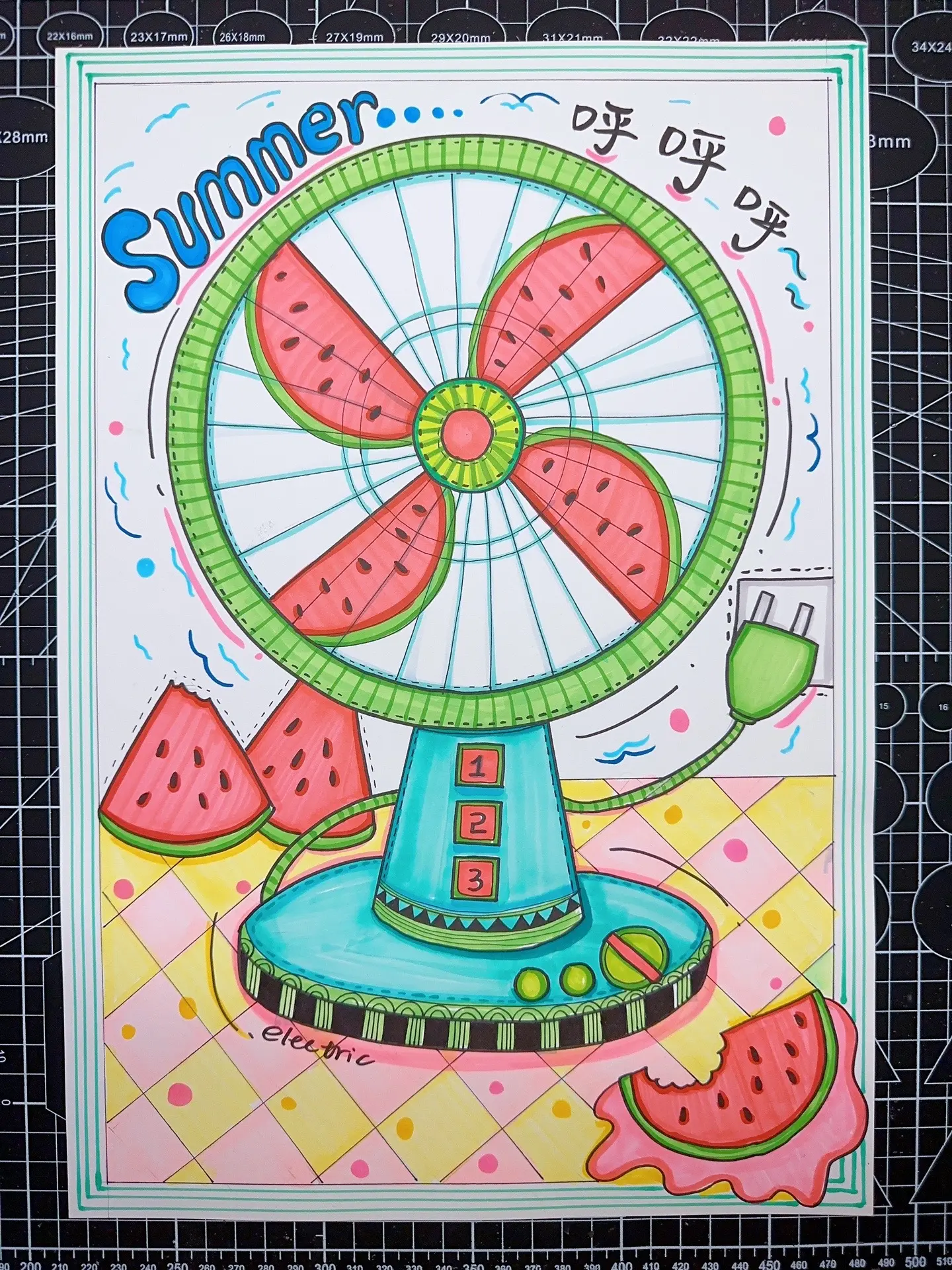 夏天甜甜的冰淇淋/儿童画/简笔画 - 堆糖，美图壁纸兴趣社区